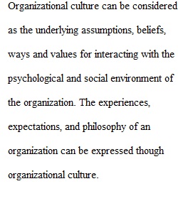 Organizational Culture